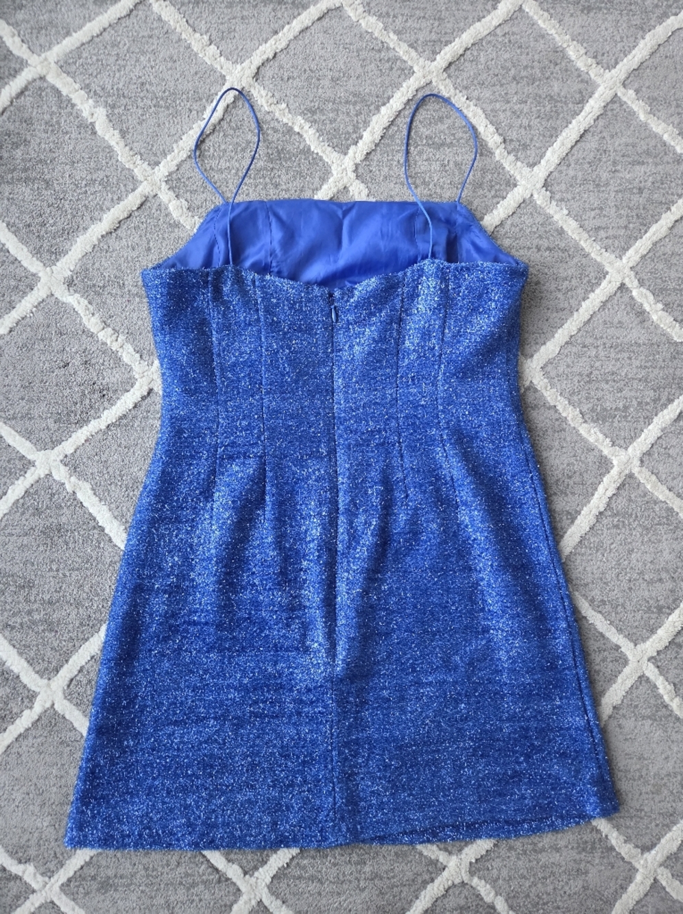 Topshop Electric Blue Sparkly Dress - Picture 4 of 8